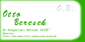 otto bercsek business card